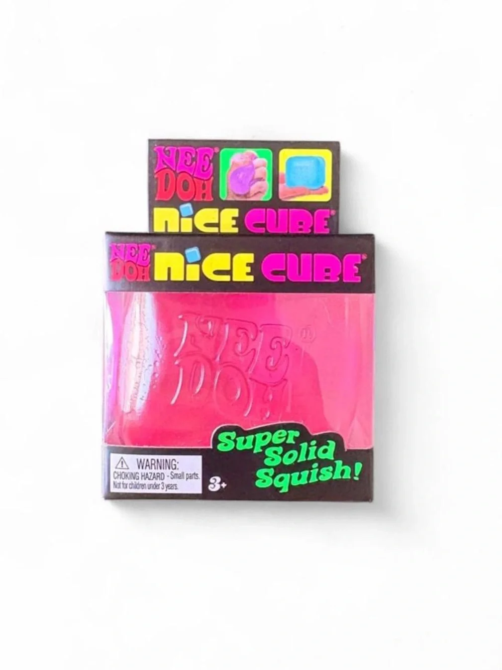 NeeDoh Nice Cube - Bright Pink Super Solid Squish